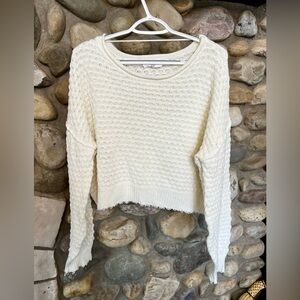 Double Zero White - Cream Knitted Sweater - small